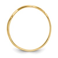 14K Yellow Gold Polished Ichthus Fish Ring view 2