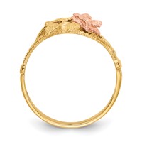14K Two-tone Diamond-Cut Rose Ring view 2