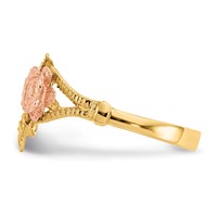 14K Two-tone Diamond-Cut Rose Ring view 4