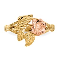 14K Two-tone Diamond-Cut Rose Ring view 5
