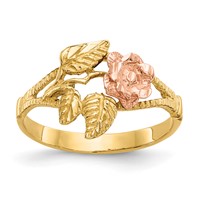 14K Two-tone Diamond-Cut Rose Ring view 1