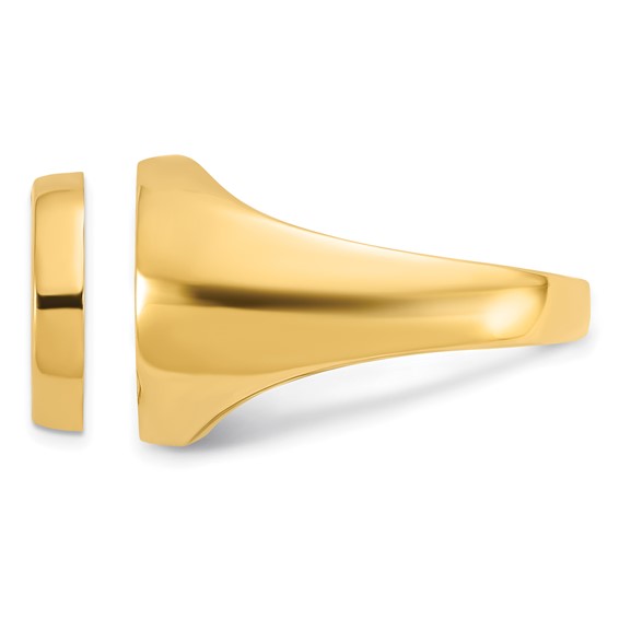 14ky Polished Men's Comfort Fit Coin Bezel Ring                       