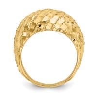 14K Diamond-Cut Dome Ring view 2
