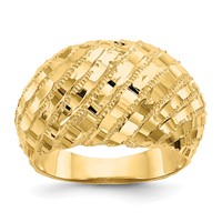 14K Diamond-Cut Dome Ring view 1
