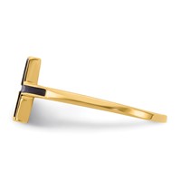 14K Antiqued Sideways Cross Ring view 3