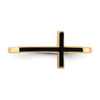 14K Antiqued Sideways Cross Ring view 4