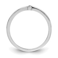14K White Gold Antiqued Sideways Cross Ring view 2