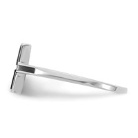 14K White Gold Antiqued Sideways Cross Ring view 3