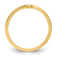 14K Yellow Gold Sideways Cross Ring view 2