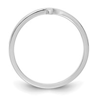 14K White Gold Sideways Cross Ring view 2