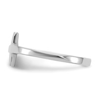 14K White Gold Sideways Cross Ring view 3