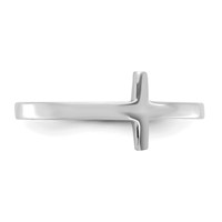 14K White Gold Sideways Cross Ring view 4