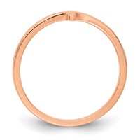 14K Rose Gold Sideways Cross Ring view 2