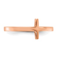 14K Rose Gold Sideways Cross Ring view 4