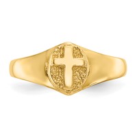 14K Polished Cross Size 4 Ring view 5