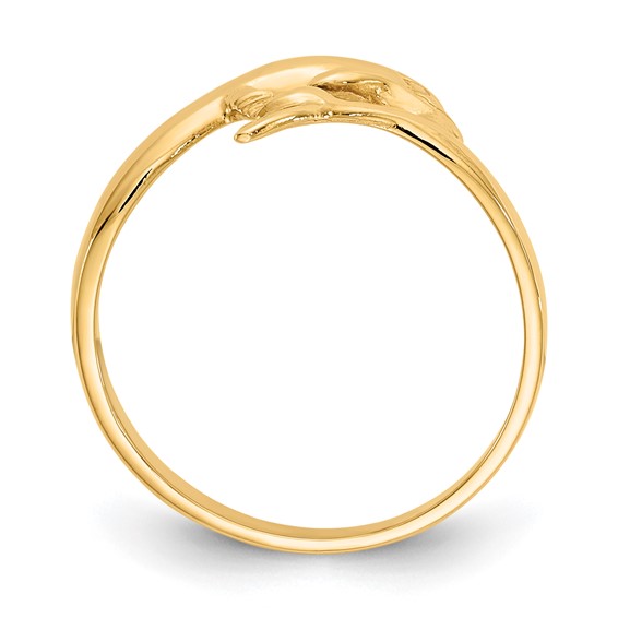Gold Polished Dolphin Rings