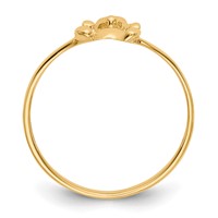 14K Yellow Gold Polished Teddy Bear Ring view 2