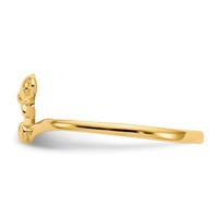 14K Yellow Gold Polished Teddy Bear Ring view 4