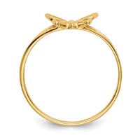 14K Yellow Gold Butterfly Ring - Size 5 view 2