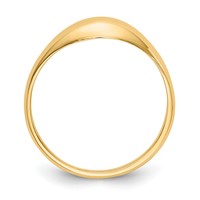 14K Yellow Gold Polished Dome Ring - Size 5 view 2