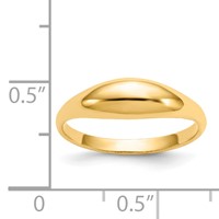 14K Yellow Gold Polished Dome Ring - Size 5 view 3
