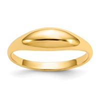 14K Yellow Gold Polished Dome Ring - Size 5 view 1
