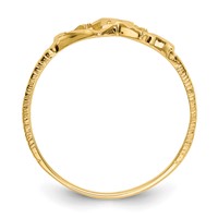 14K Yellow Gold Two Hearts Ring view 2
