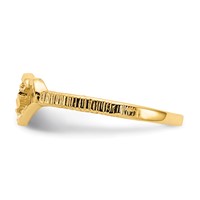 14K Yellow Gold Two Hearts Ring view 4