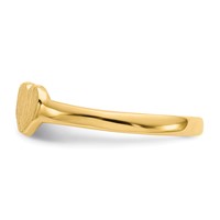 14K 9.0x5.0mm Closed Back Size 3 Double Heart Signet Ring view 4