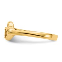 14K Yellow Gold Two Hearts Ring view 4