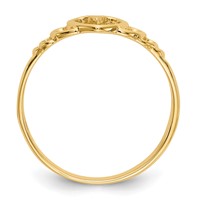 14K Yellow Gold Heart Ring - Size 4.5 view 2