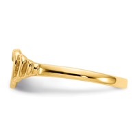 14K Yellow Gold Heart Ring - Size 4.5 view 4