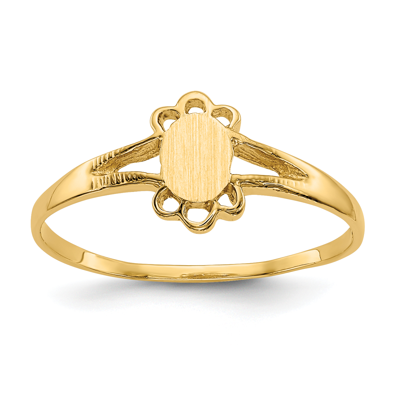 14k Childs Fancy Signet Ring (R214)