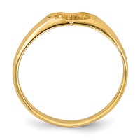 14K Yellow Gold Cut-out Heart Ring - Size 3 view 2