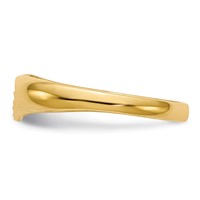 14K Yellow Gold Cut-out Heart Ring - Size 3 view 3