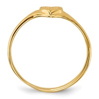 14K 4.5x4.0mm Open Back Size 3 Heart Signet Ring view 2