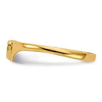 14K 4.5x4.0mm Open Back Size 3 Heart Signet Ring view 3