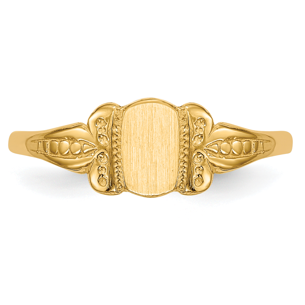 14k Childs Signet Ring R229 - Picture 4 of 6