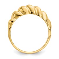 14K Polished Twisted Dome Ring view 2
