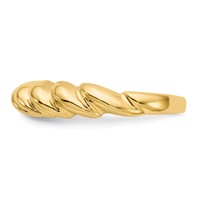 14K Polished Twisted Dome Ring view 4