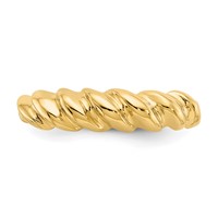 14K Polished Twisted Dome Ring view 5
