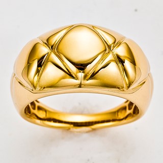 Herco 14KT Yellow Quilted Ring