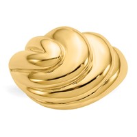 14K Yellow Gold Polished Swirl Dome Ring view 5
