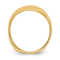 14K Yellow Gold Polished Dome Ring view 2