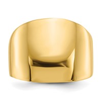 14K Yellow Gold Polished Dome Ring view 4