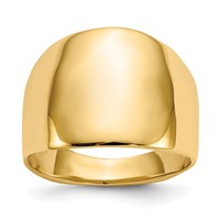 14K Yellow Gold Polished Dome Ring view 1