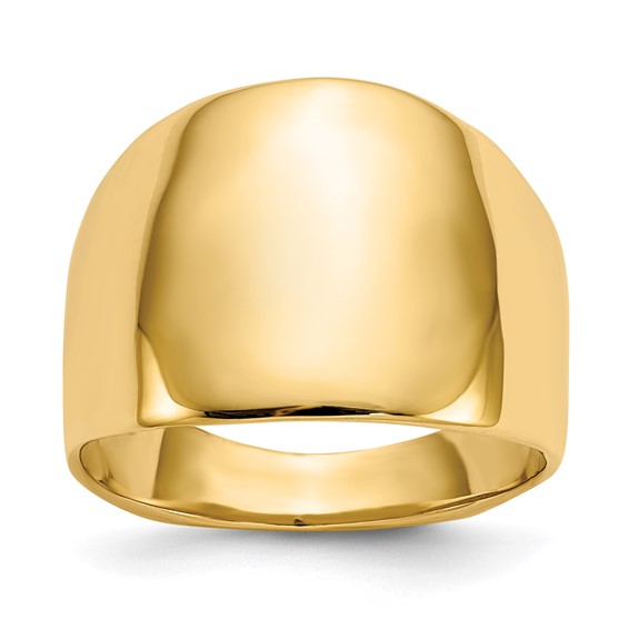 Gold Polished Dome Rings