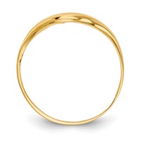 14K Yellow Gold Polished Curve Ring view 2