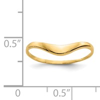 14K Yellow Gold Polished Curve Ring view 3