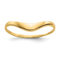 14K Yellow Gold Polished Curve Ring view 1